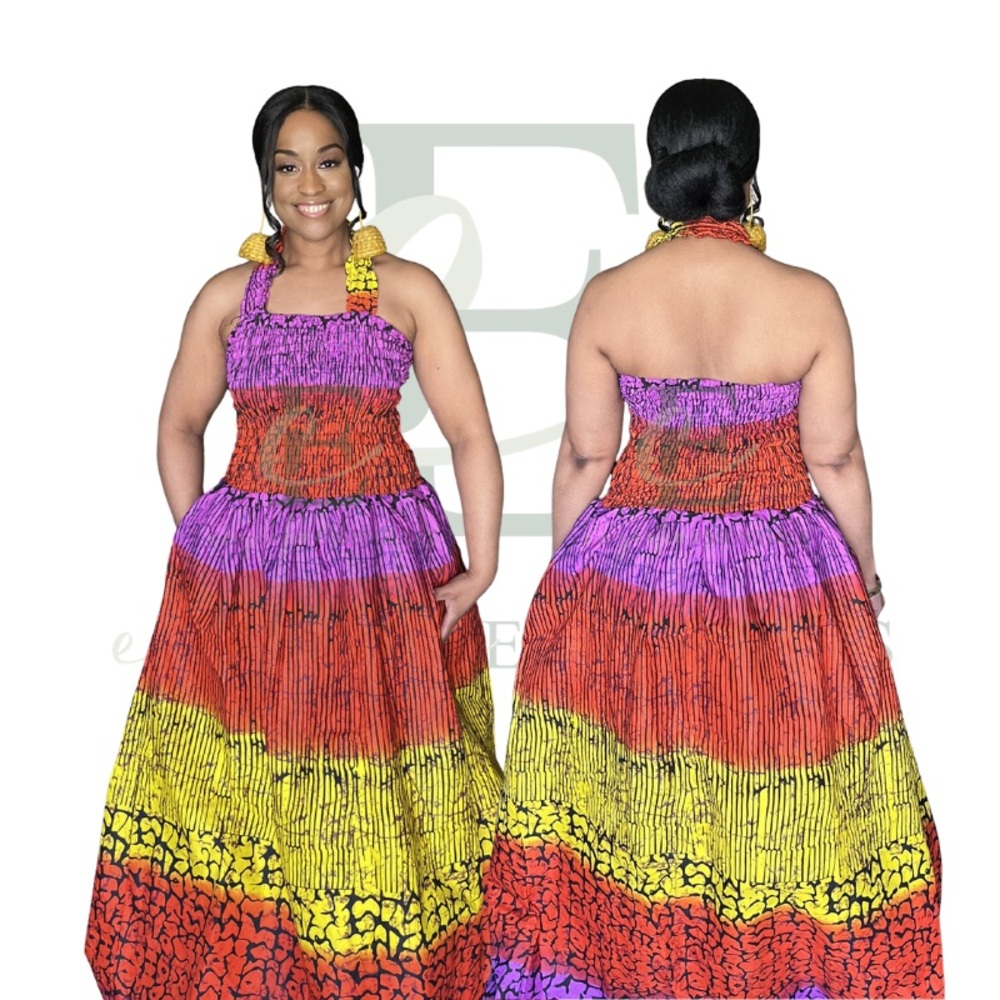 Sunset Ombré Halter Maxi Dress | One Size (S-XXL) - NWOT